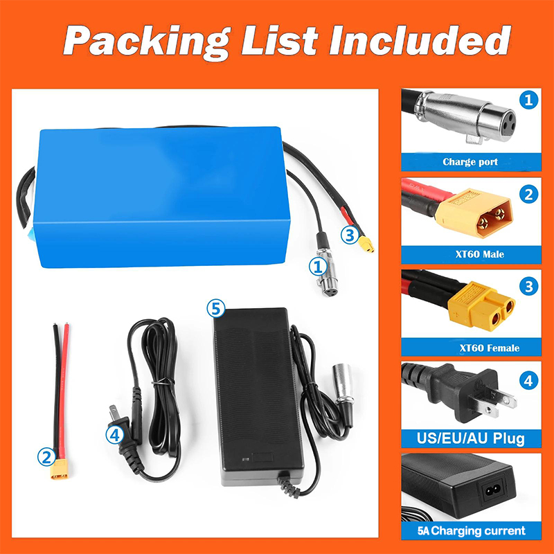 60V 50Ah Electric Scooter Battery - Bateria de Lítio 48V 52V para