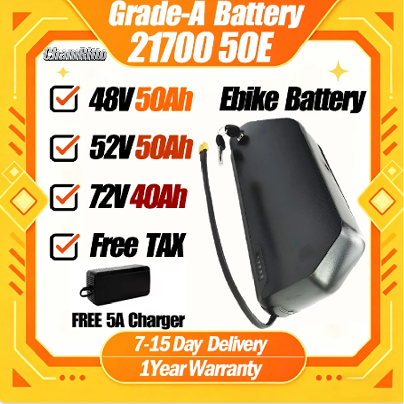 72V 50Ah 21700 Lithium Battery - Bateria de lítio Polly para bicicleta