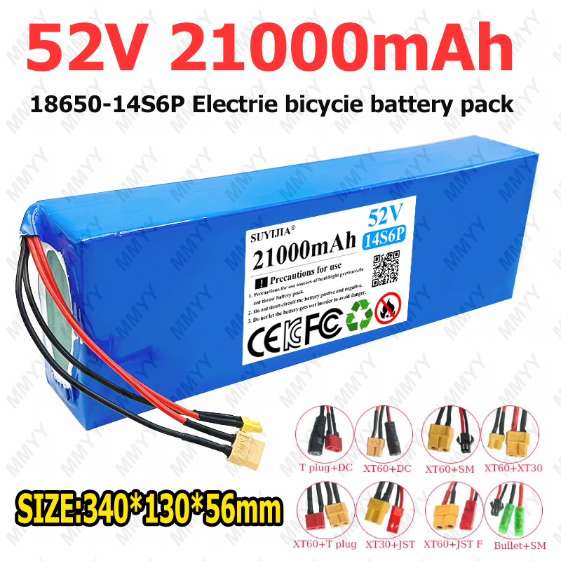 60V 50Ah Electric Scooter Battery - Bateria de Lítio 52V 21Ah 14S6P