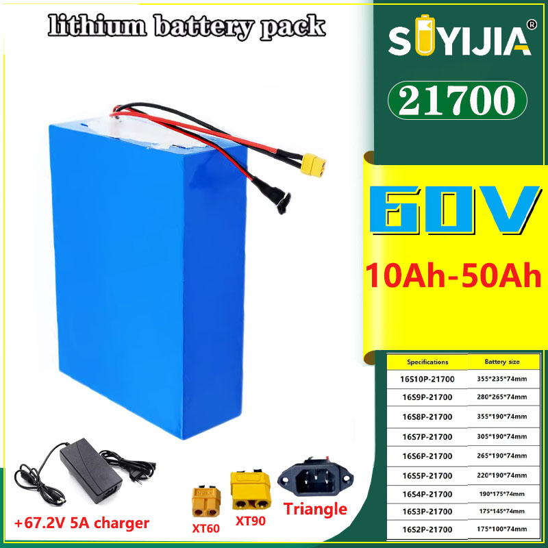 Nova Bateria de Íon de Lítio 2 - 60V 50Ah Electric Scooter Battery avaliação e preço