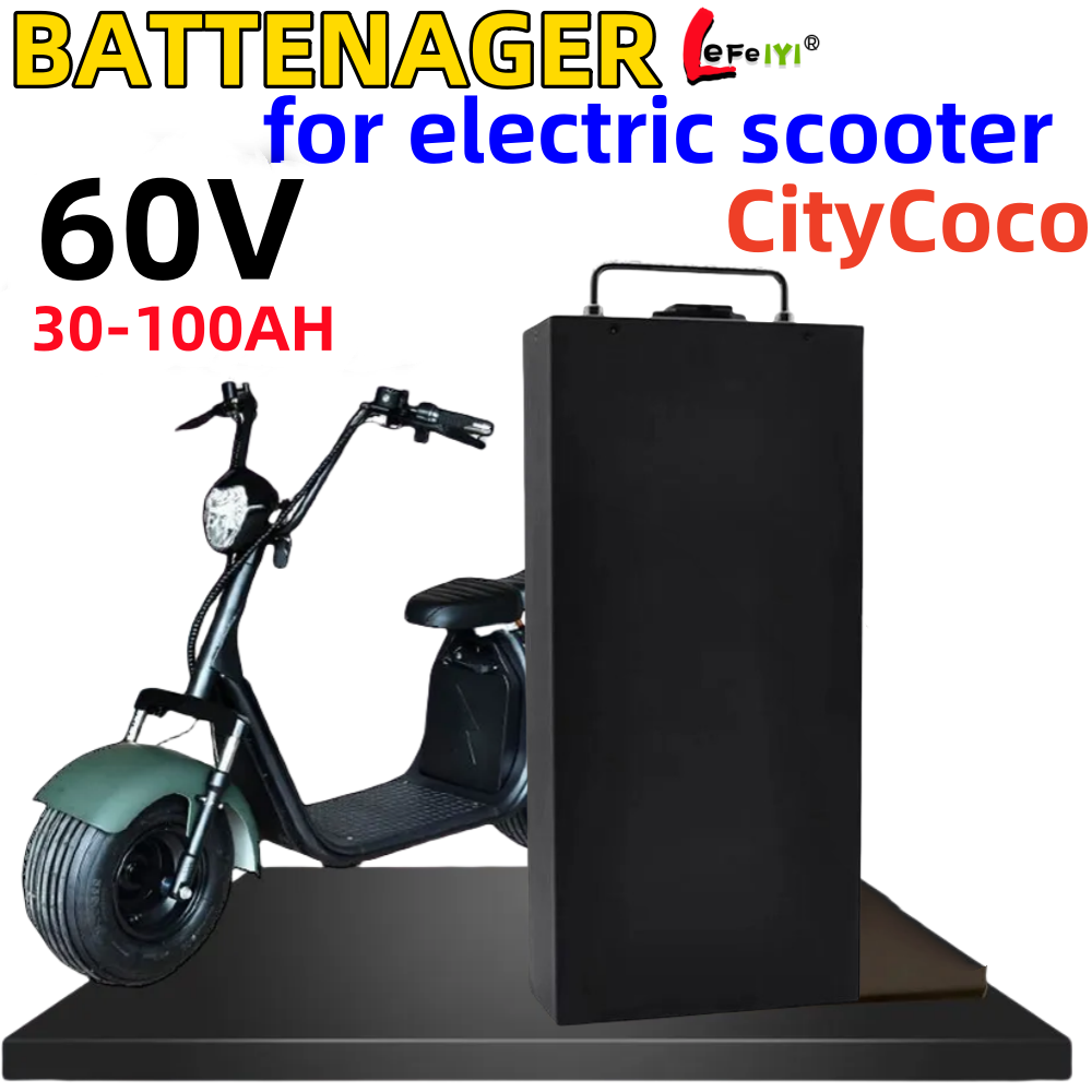 Harley citycoco 60v 100ah moto - 60V 50Ah Electric Scooter Battery avaliação e preço