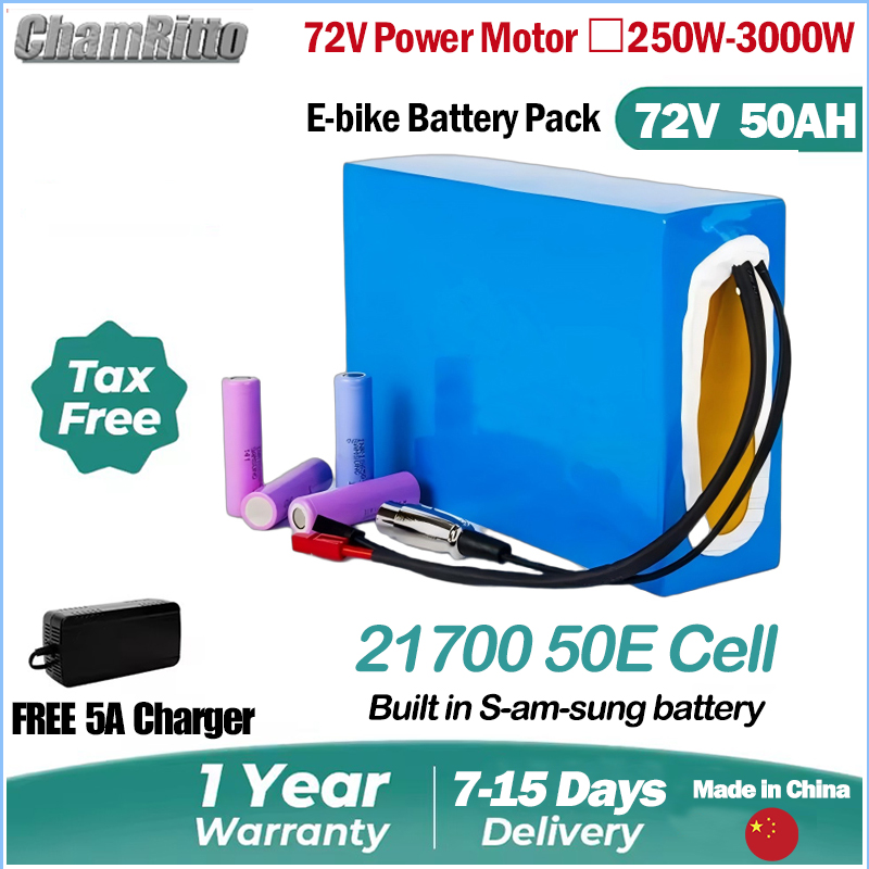 Bateria de Lítio Cham-Rider pa - 72V 50Ah 21700 Lithium Battery avaliação e preço